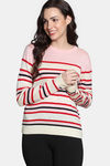 Zivame Retro Peek Jumpers Flat Knit Loungewear Top - Creole Pink — thumbnail 2
